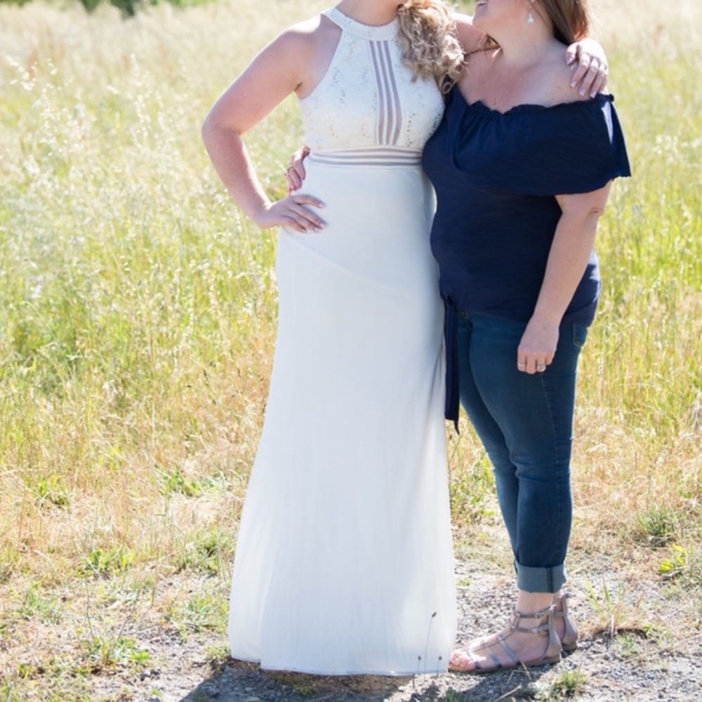 White prom dress